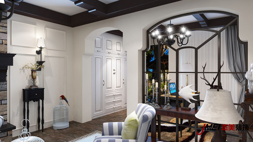 120平美式風格裝修效果圖[大連-金石灘-優山美地]