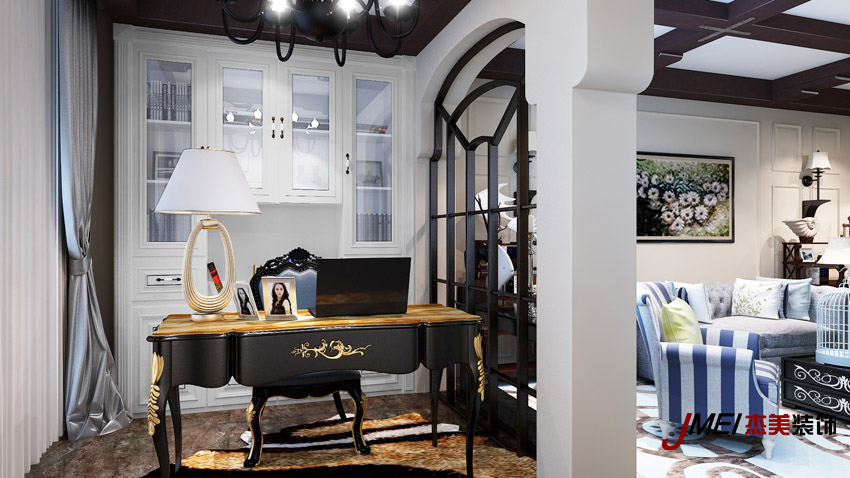 120平美式風格裝修效果圖[大連-金石灘-優山美地]