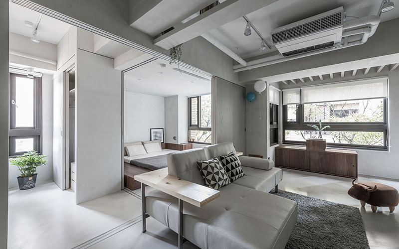 大連裝修公司客廳裝修，陽臺(tái)推拉門并不是“想拆就拆”