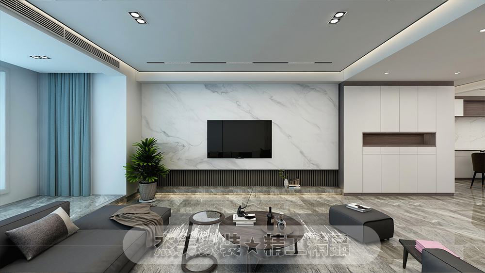 160m2現代簡約魯能拂海園大連家裝